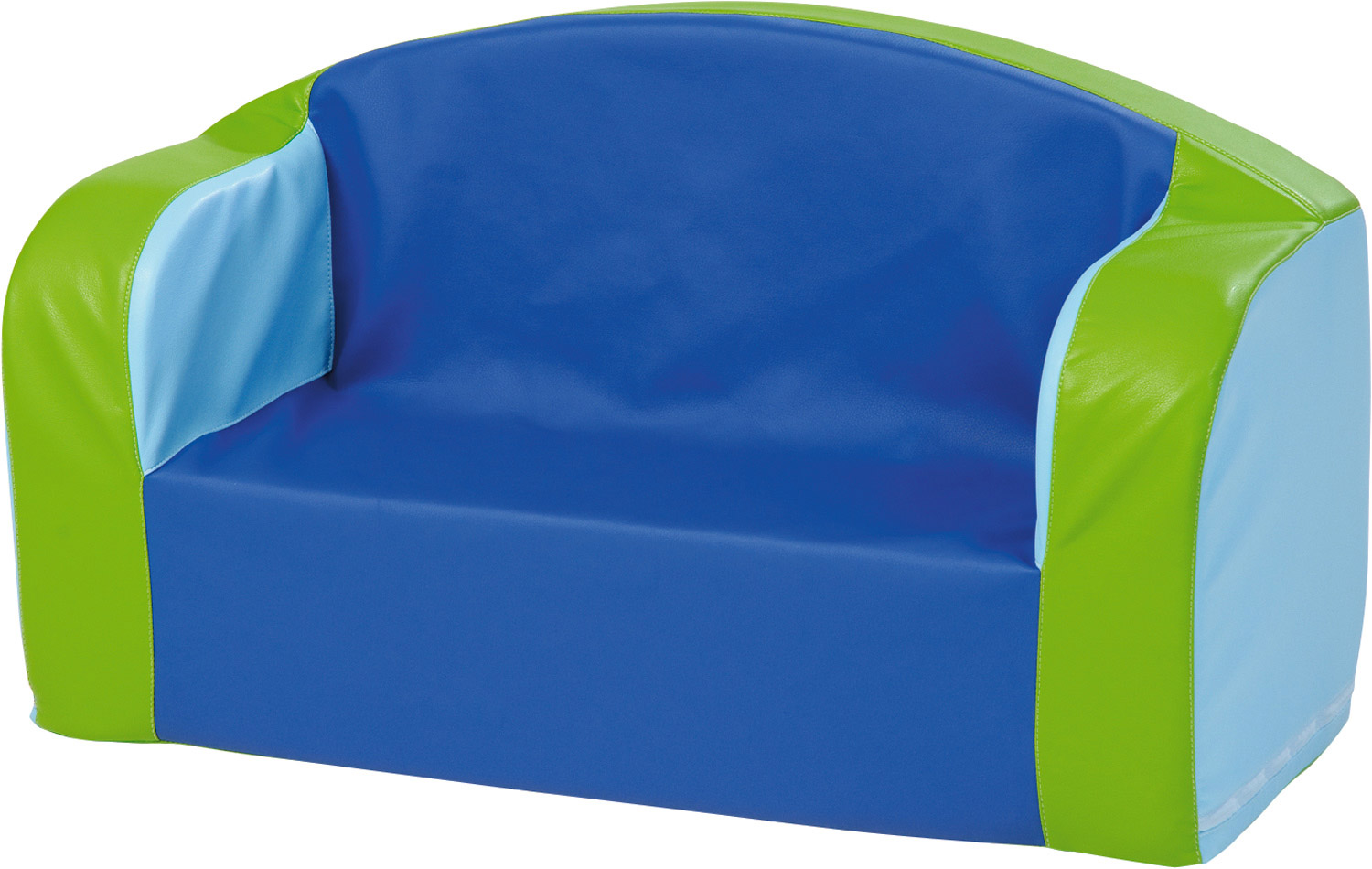 Krippenpolster Spielsofa, blau-grün Krippenpolster Spielsofa, blau-grün