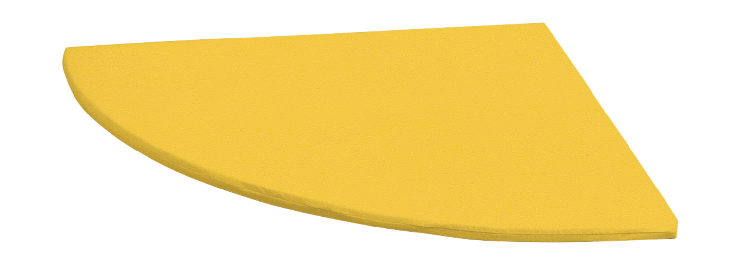 Viertelkreispolster Softskin gelb