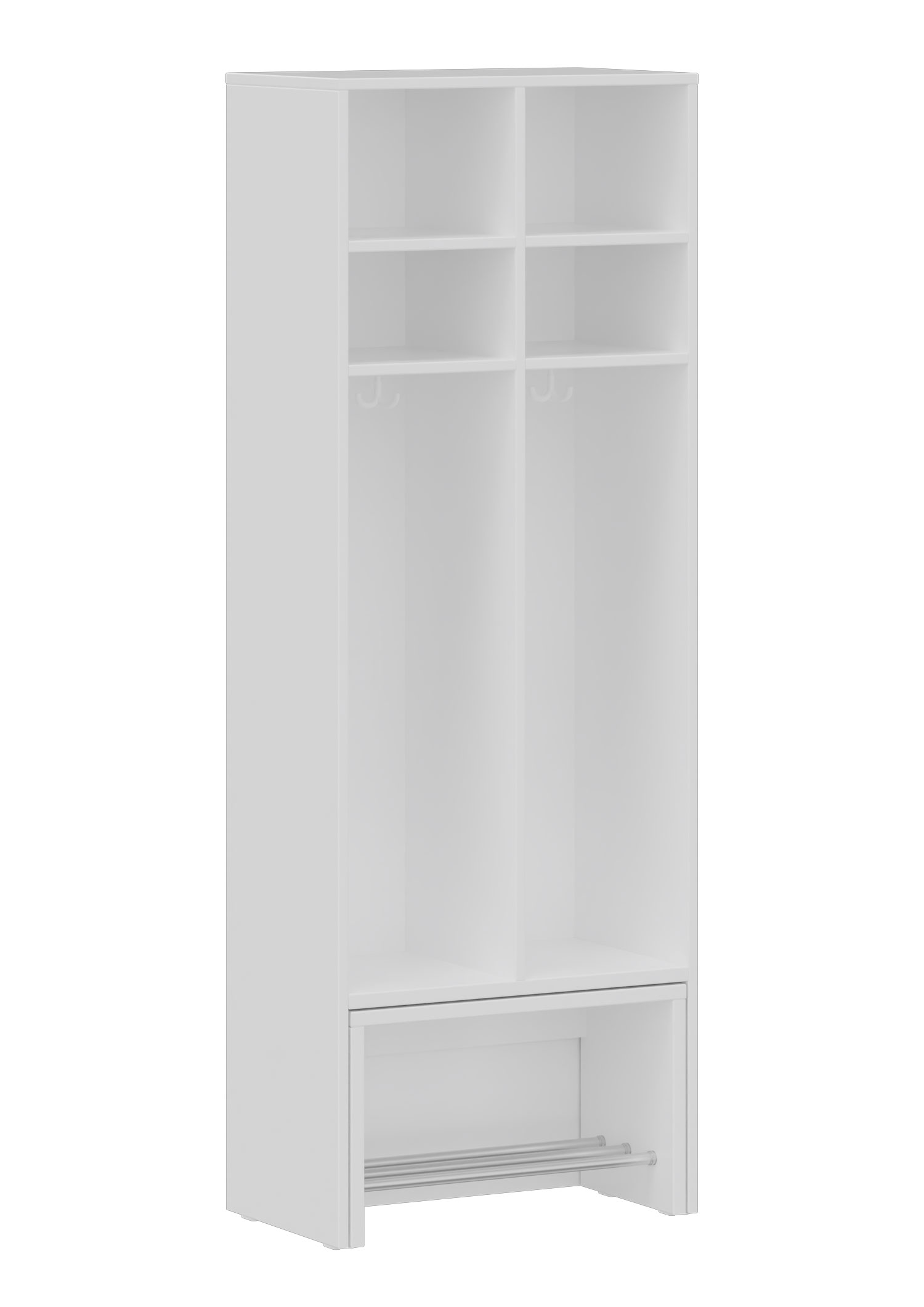 hej Garderobe mit Ausziehbank B mit 30,8 cm Fachbreite Größe 4, 2 Schrankfächer