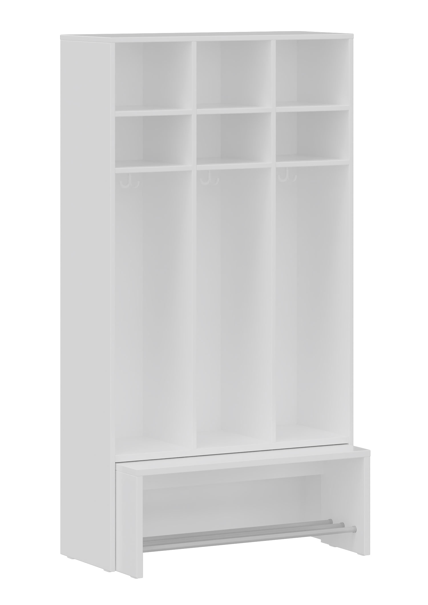 hej Garderobe mit Ausziehbank B mit 30,8 cm Fachbreite Größe 4, 3 Schrankfächer hej Garderobe mit Ausziehbank B mit 30,8 cm Fachbreite Größe 4, 3 Schrankfächer