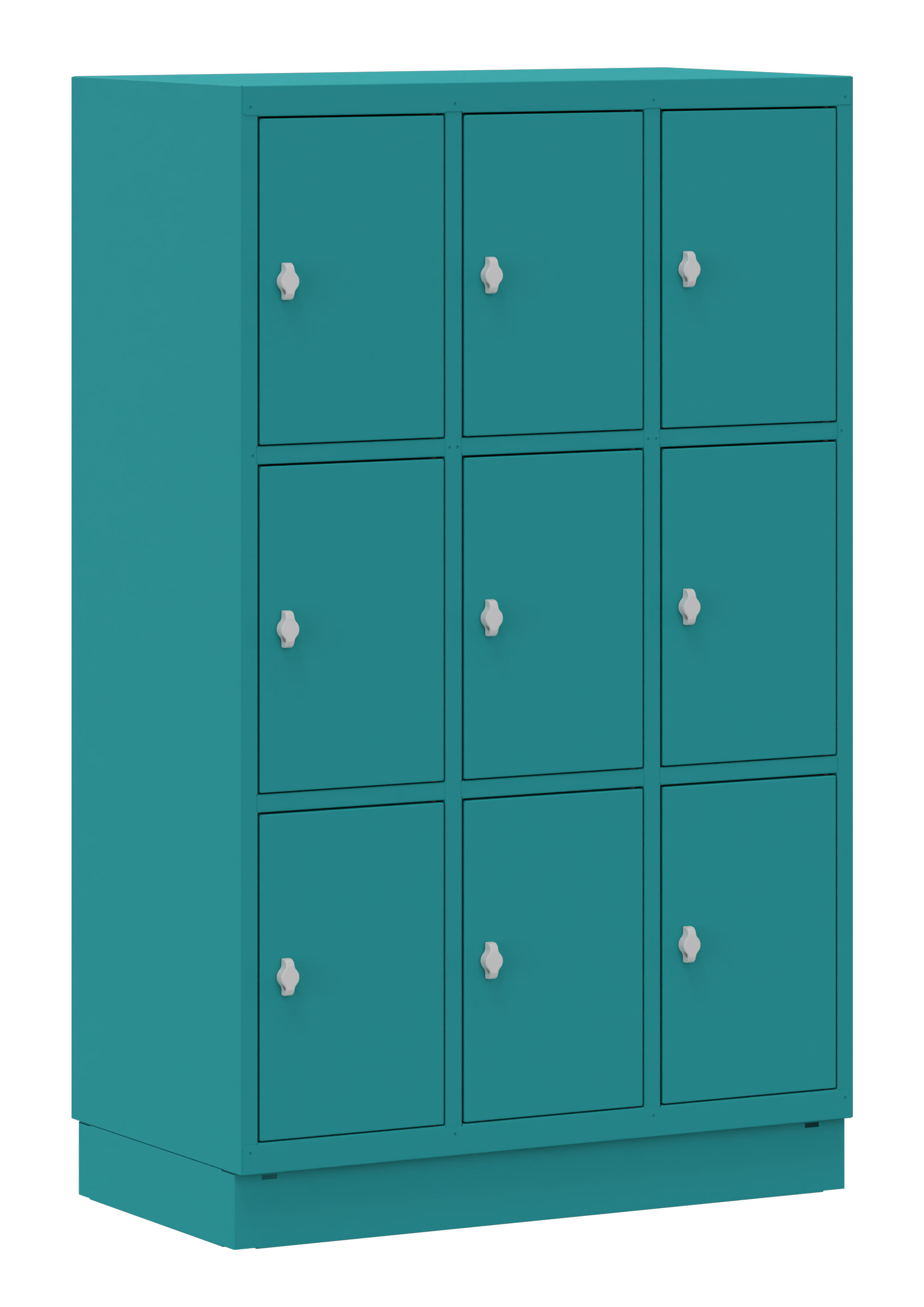 Fächerschrank 3x3 Fächer türkis