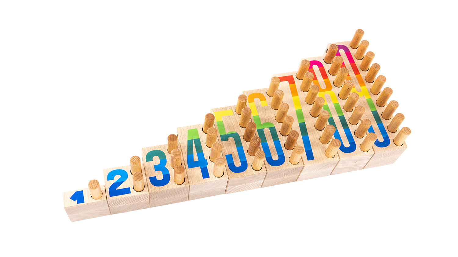 Bauklötze 1-9 mit Kristallen