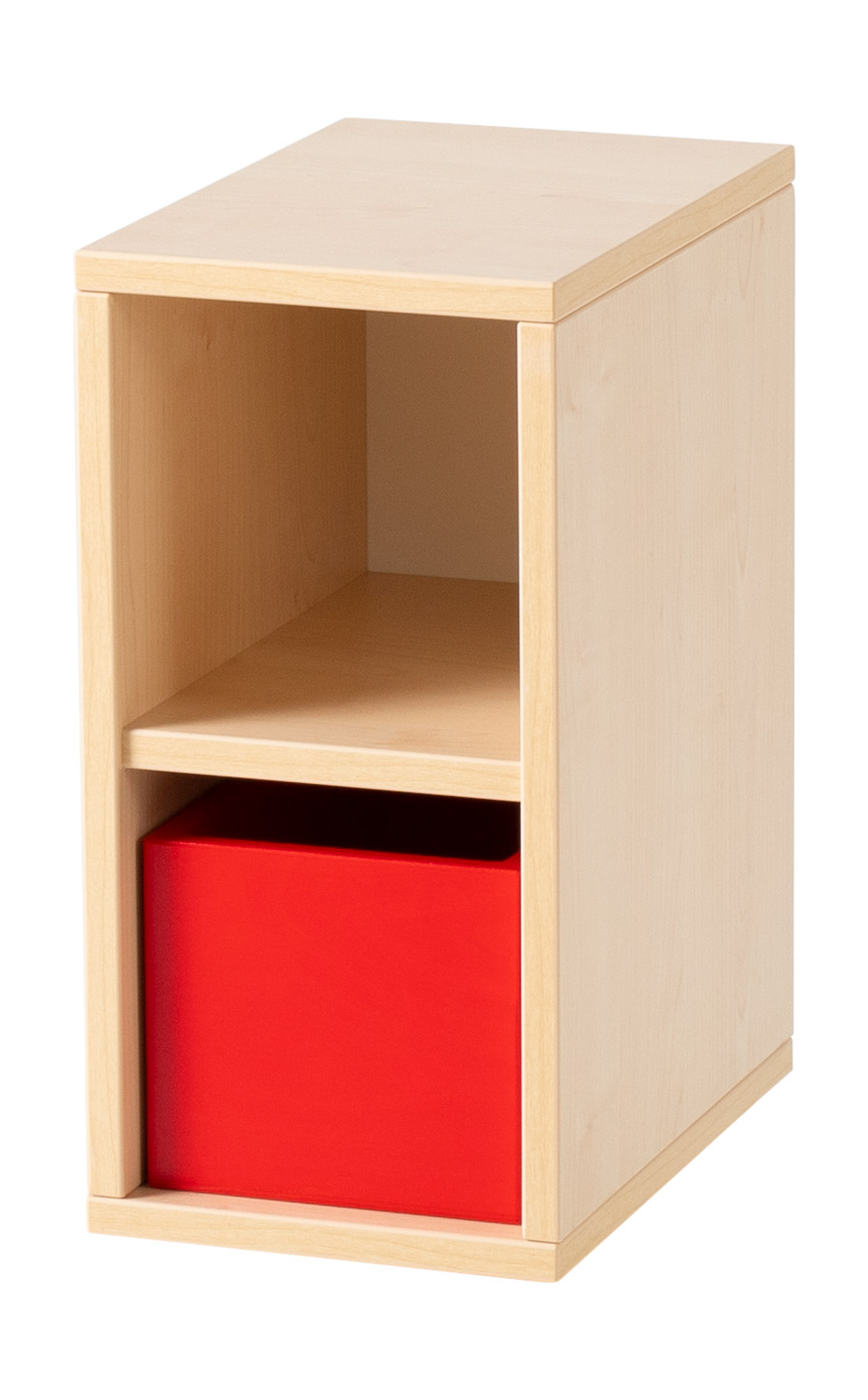 Schmaler Unterschrank, offen Ahorn Dekor Schmaler Unterschrank, offen Ahorn Dekor
