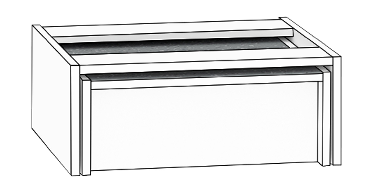Podest für Unterschränke Hort Breite 60 cm, weiß